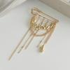 High Quality CCB Alloy Tassels Chain Brooch Sturdy Fade Resistant Lapel Pin for Stylish Outfits Everyday Wear