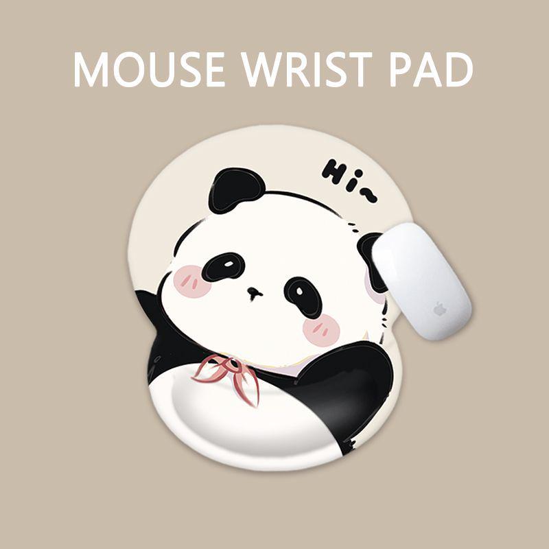 Niedliches Panda Memory Foam Handgelenkauflage und Mauspad Set - Rutschfeste Unterstützung für Tastatur und Maus
