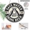 2D Flat 1pc, 8x8 In, Vintage Retro Aluminum Metal Sign - Drink Beer Wall Art Signs & Plaques, No Electricity Needed for Outdoor Garden, Patio, Office