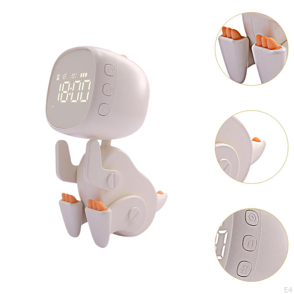 Cyfrowy Budzik Rzeźba Sypialnia Zegar na Stolik Nocny Dinozaur dla Chłopców Dziewcząt