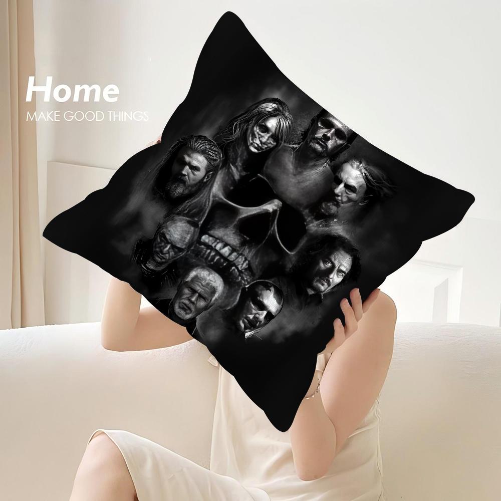 TV Sons Of A-Anarchy Kissenbezug Sofa Dekorative Wohnkultur Doppelseitiger Druck Plüsch Quadratische Überwurf-Kissenbezüge Kissen Deko Abdeckung