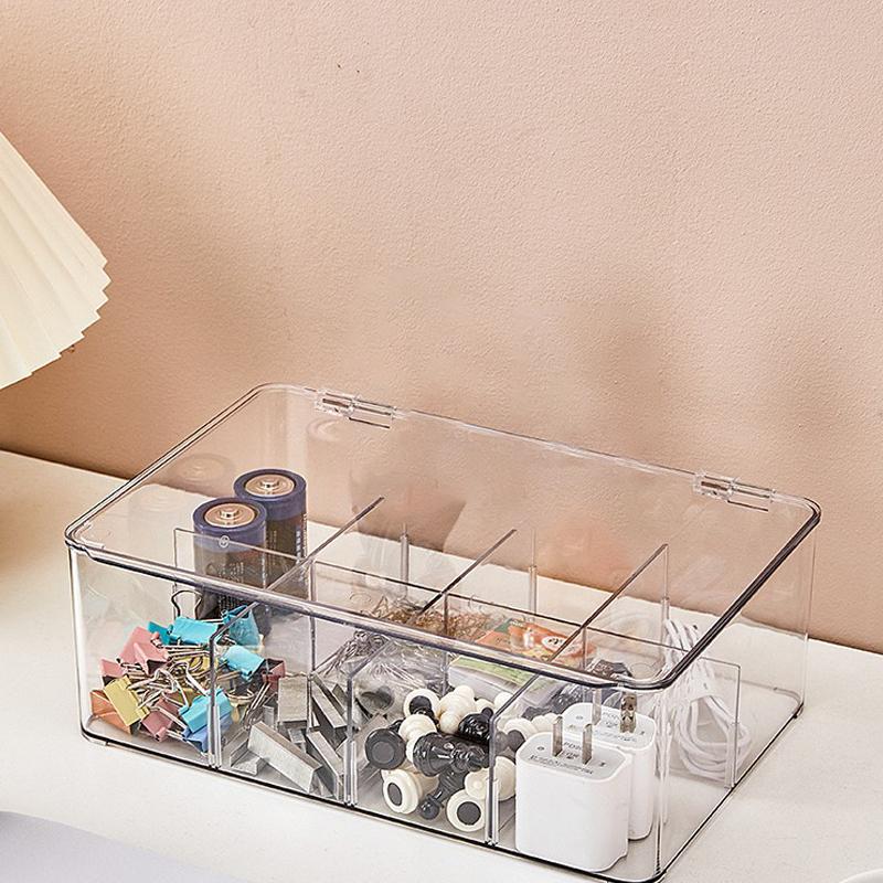 Tea Bag Storage Box Divided Tea Bag Organizer Clear Storage Box With Lid Drawer Storage Holder Desktop Storage Container