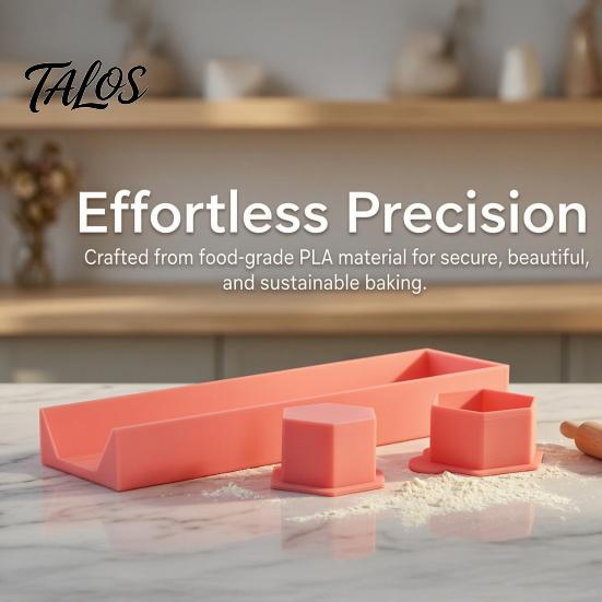 Talos Hexagonal Cake Mold, Durable PLA Biscuit Non-Deformable Easy Clean Baking Tool, for Uniform Flat Cookies And Biscuits