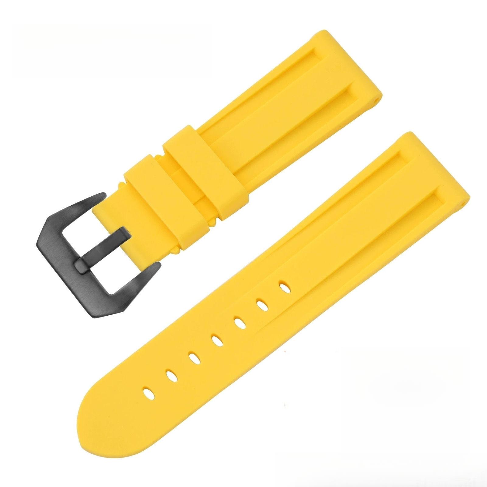 

20мм 22мм 24мм 26мм Мягкий силиконовый ремешок для часов для Panerai Универсальный ремешок Мужской цветной резиновый ремешок для смарт-часов для часов Samsung Huawei Interface Width 20mm