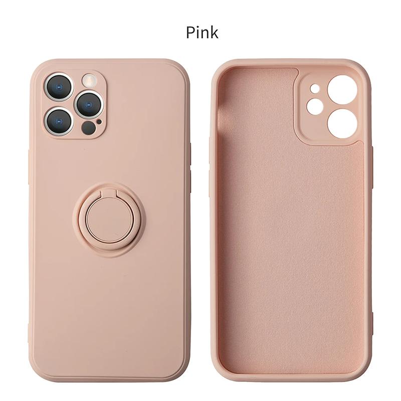 Liquid Silicone Magnetic Bracket Ring Phone Cases For IPhone 15 14 13 12 11 Pro Max Mini X XS XR 8 7 Plus Shockproof Back ';\[].