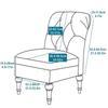 Jacquard Armless Sofa Chair Cover Stretch Accent Fat Chair Covers Sofa Slipcovers Solid Color Furniture Protector Removable