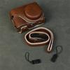 Custodia in Pelle PU per Fotocamera Panasonic Lumix ZS99 TZ99 Digitale Compatta - Borsa a Spalla Sottile Con Ritaglio Inferiore Rivestimento in Velluto