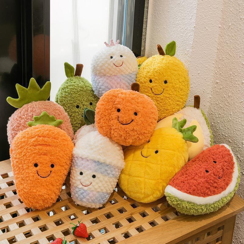 Simulated Fruit Plush Toys for Children's Birthday Gift Grabbing Machine Doll Wedding Watermelon Doll Small Doll