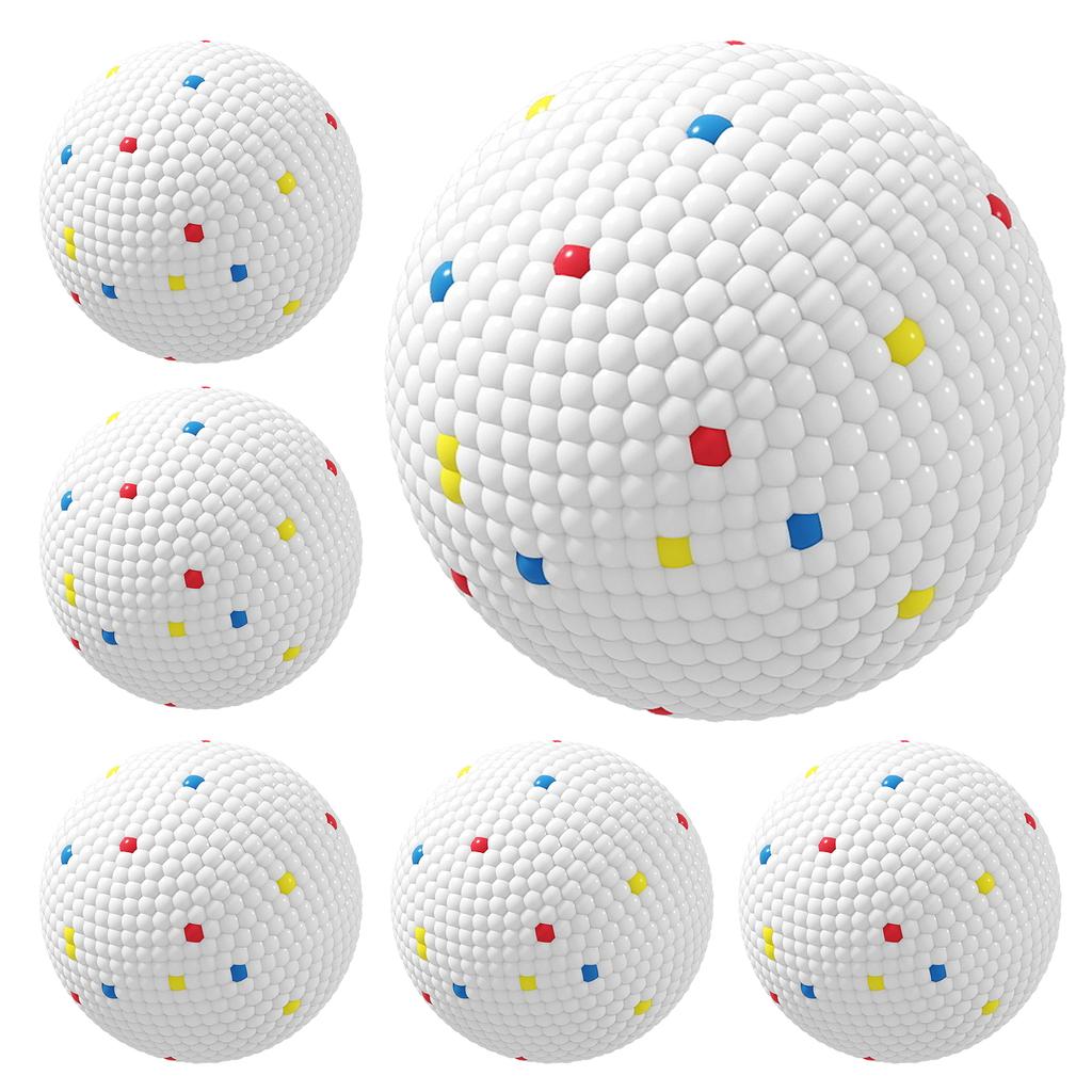 Dog Balls, Set of 6, ETPU, 58 mm Diameter, White