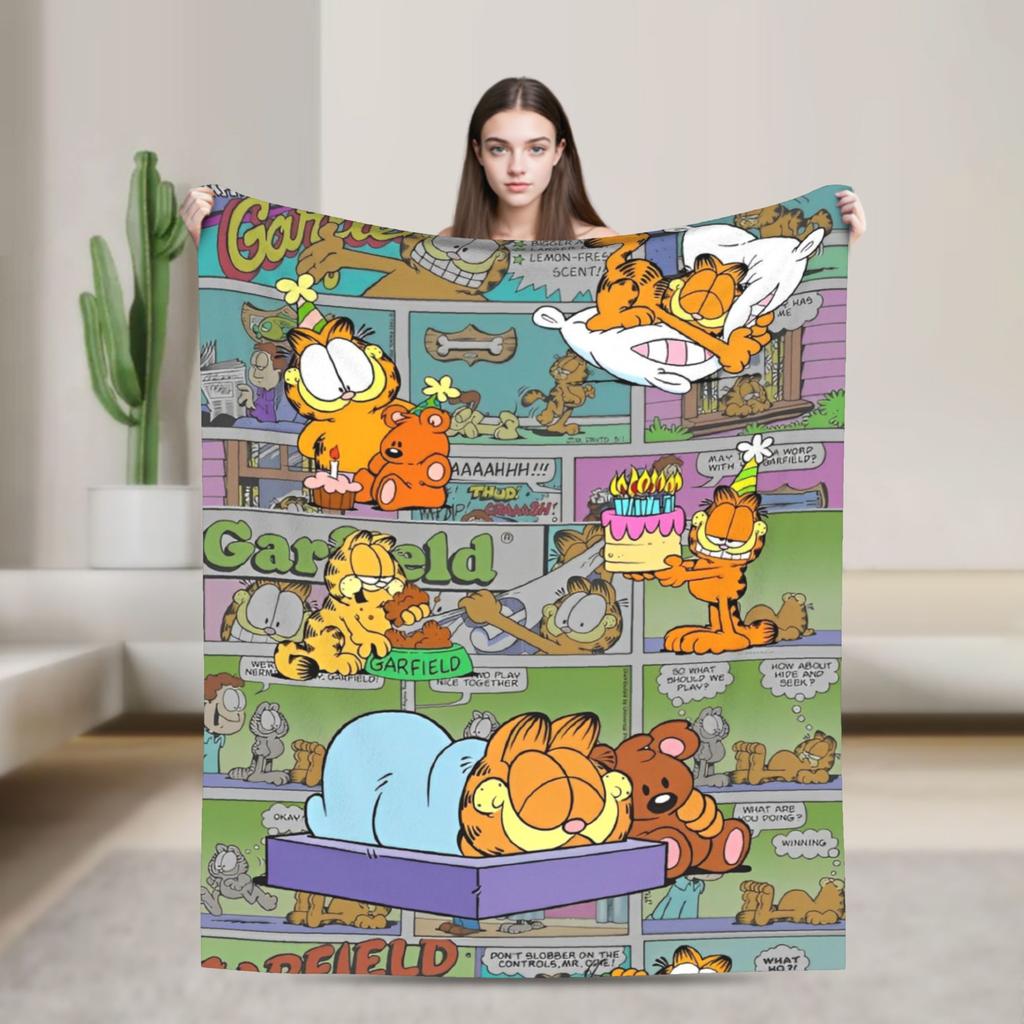 G-Garfields Aniem Kawaill Cats Throw Blanket for Couch Fuzzy Soft Plush Blanket 50x60 Inch Multiple Sizes Bedspreads All Seasons