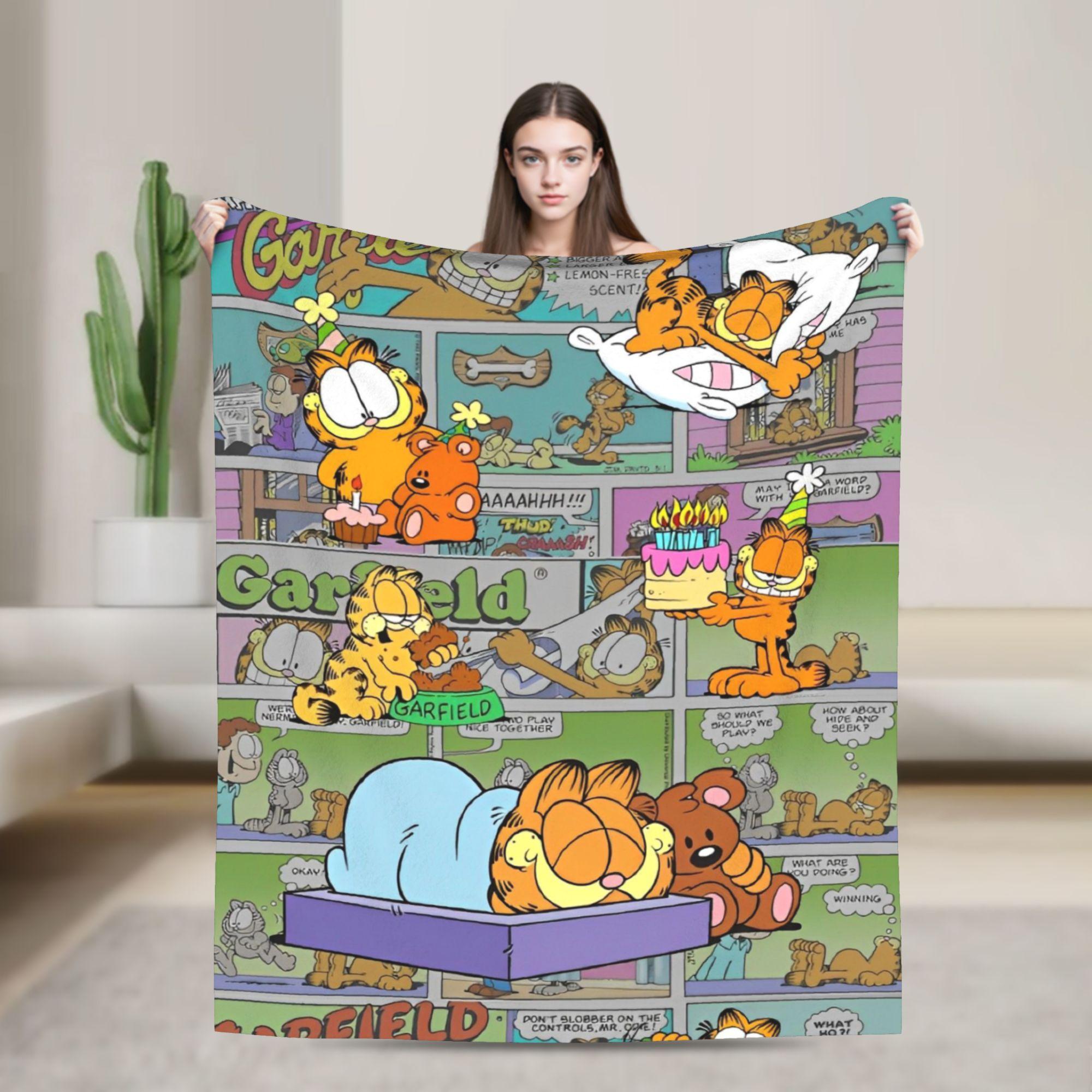 

G-Garfields Aniem Kawaill Cats Throw Blanket for Couch Fuzzy Soft Plush Blanket 50x60 Inch Multiple Sizes Bedspreads All Seasons 75cmx90cm