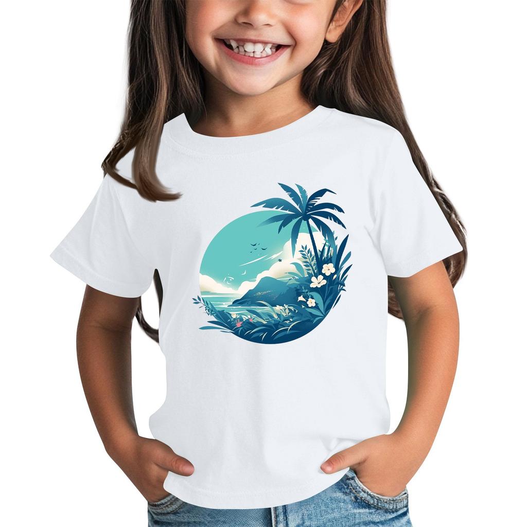Toddler Girl Boy T-Shirts Kids Top Boys And Girls Printed Short Sleeved T-shirt