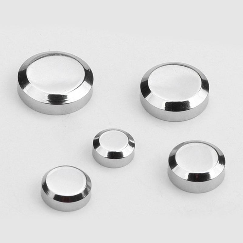 4Pcs Mirror Screw Decorative Cap Nail Cap Brass Golden Silver Bright Surface for Sign Board Diameter 12/14/16/18/20/22mm