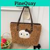 Cartoon Single Shoulder Bag For Women With Large Capacity And Sheep Lamb Wool Material