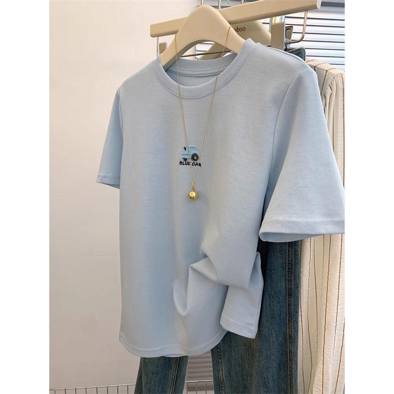 

Футболка с принтом мультфильма «Харадзюку» для женщин 2025 года, летние футболки из чистого хлопка с коротким рукавом, женские свободные топы Higt Street Gothic y2k XXL