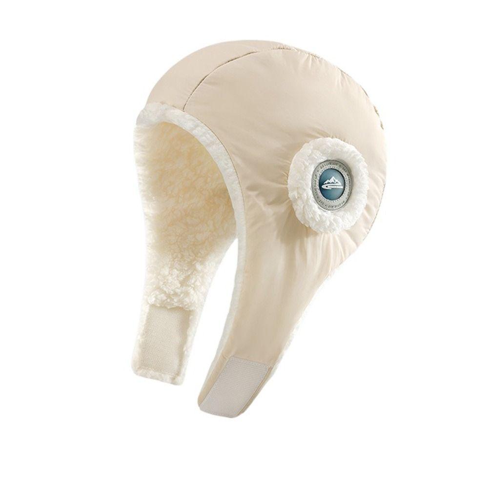 

Велоспорт Комфортная Водонепроницаемая Защита Ушей Шапка Женская Плюшевая Шапка Термошапка Корейская Шапка бежевый