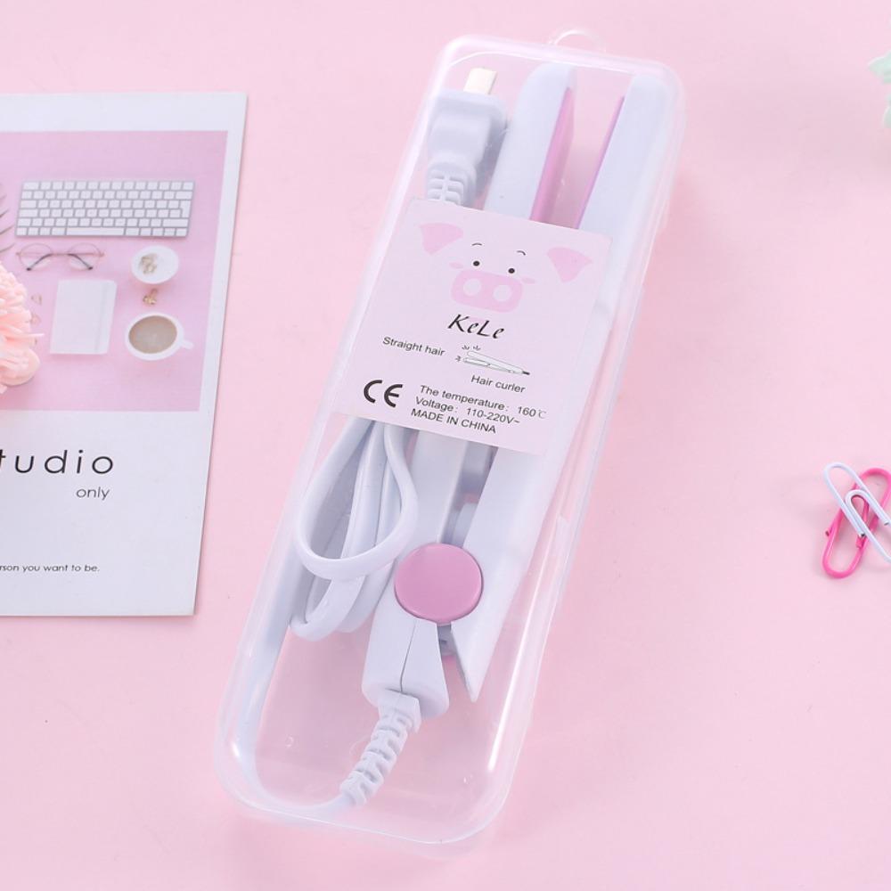 2 in 1 Hair Straightener Mini Curling Iron Portable Hair Curler  for Short Hair Fine Hair