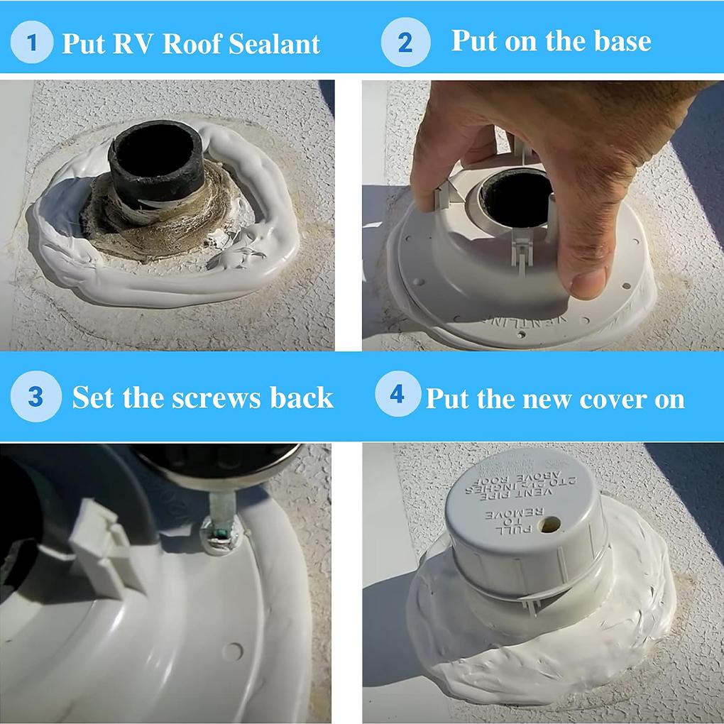 2 piese Capace de aerisire pentru instalații RV Capace de aerisire Capac de aerisire Capac de caravan Capac de aerisire de canalizare RV Capac de aerisire pentru camper