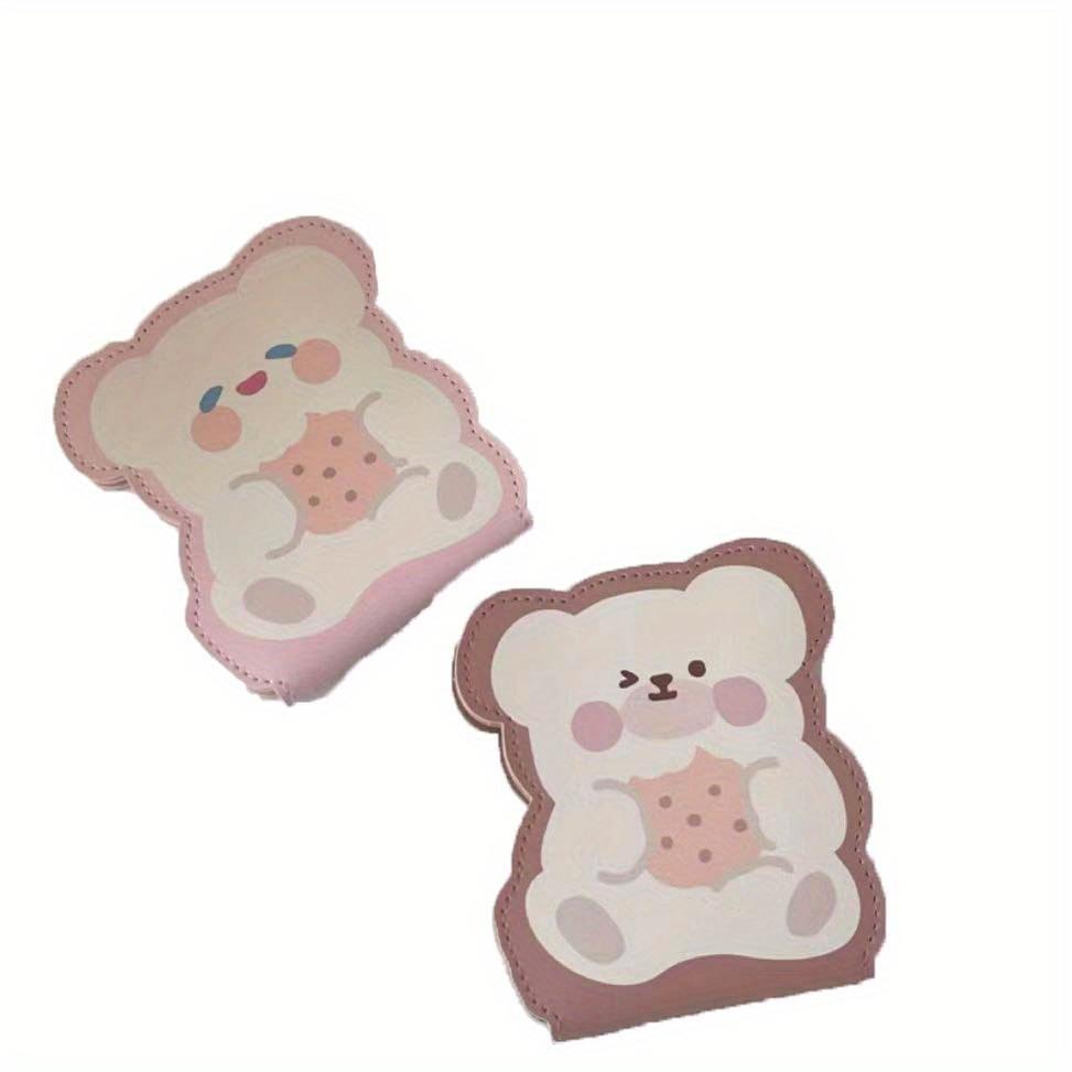 2 Pcs Cute Bear Leather Driver's License Case - Two-in-One Niche New Design, Portable Driving License Protection Card Case