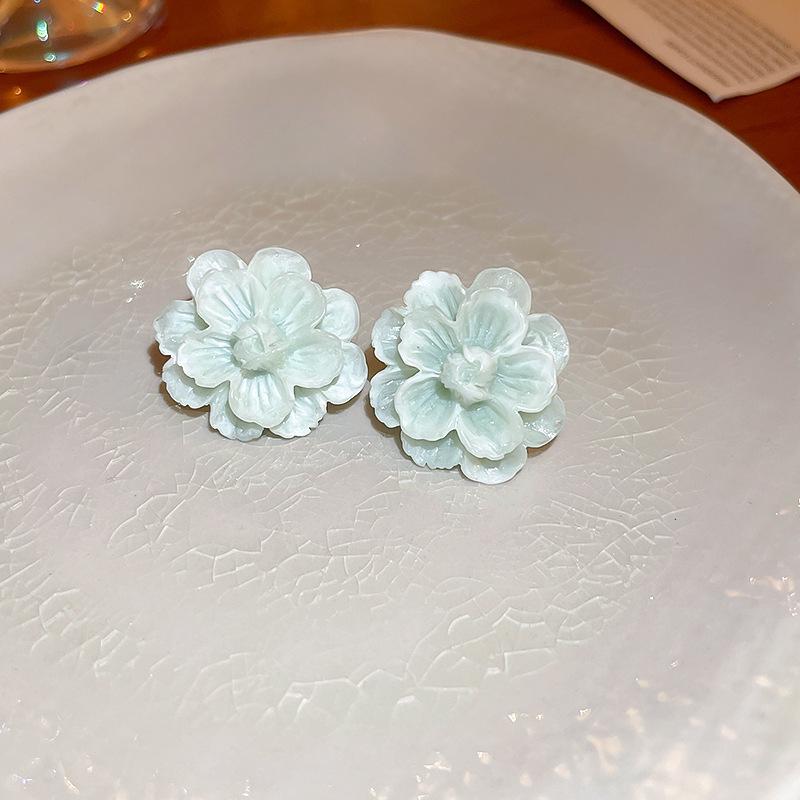 Silver Needle Bohemian Pearl Flower Tassel Earrings - Stylish Personality Design for Women