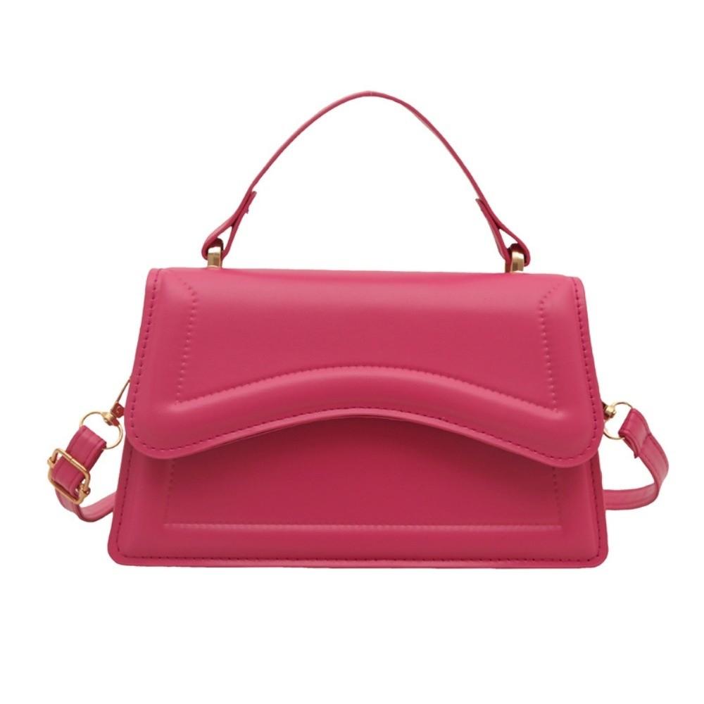 Small Size PU Leather Handbag Solid Color Crossbody Messenger Tote New Women's Shoulder Bag Work