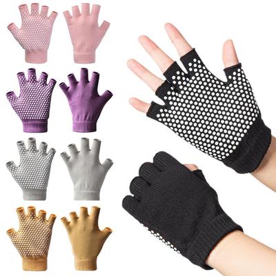 Yoga-Handschuhe, rutschfest, klebrige Handschuhe für Männer und Frauen, für Fitnessstudio, Yoga, Pilates, Balance, warme Fitness, Halbfingerhandschuhe, Handschutz