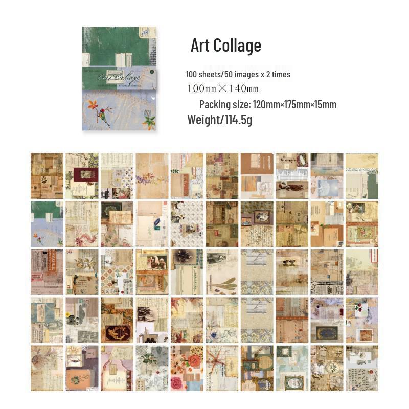 American Retro Floral Literary Journal Background Paper