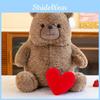 Love Brown Heart Teddy Bear Animal Stuffed Plush Toy Cartoon Children Gifts