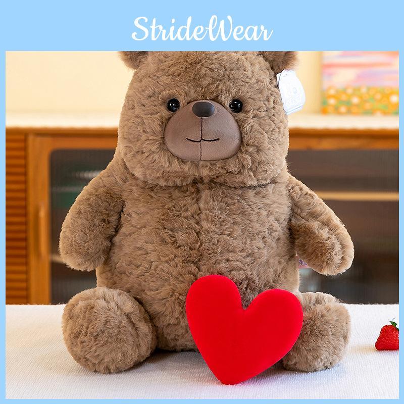 Love Brown Heart Teddy Bear Animal Stuffed Plush Toy Cartoon Children Gifts