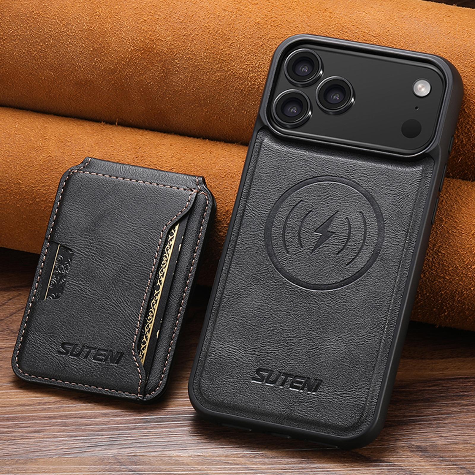 

Cowhide Pattern Phone Case for iPhone 17 Pro Max Air 16 15 Plus 14 13 12 Detachable Magnetic Card Wallet Holder Leather Cover iPhone 13 Pro Max чёрный