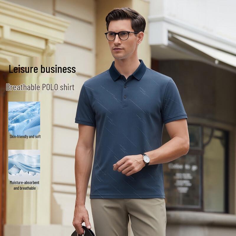 POLOMEISDO Men s Summer Short Sleeve Business Casual Polo Shirt XL