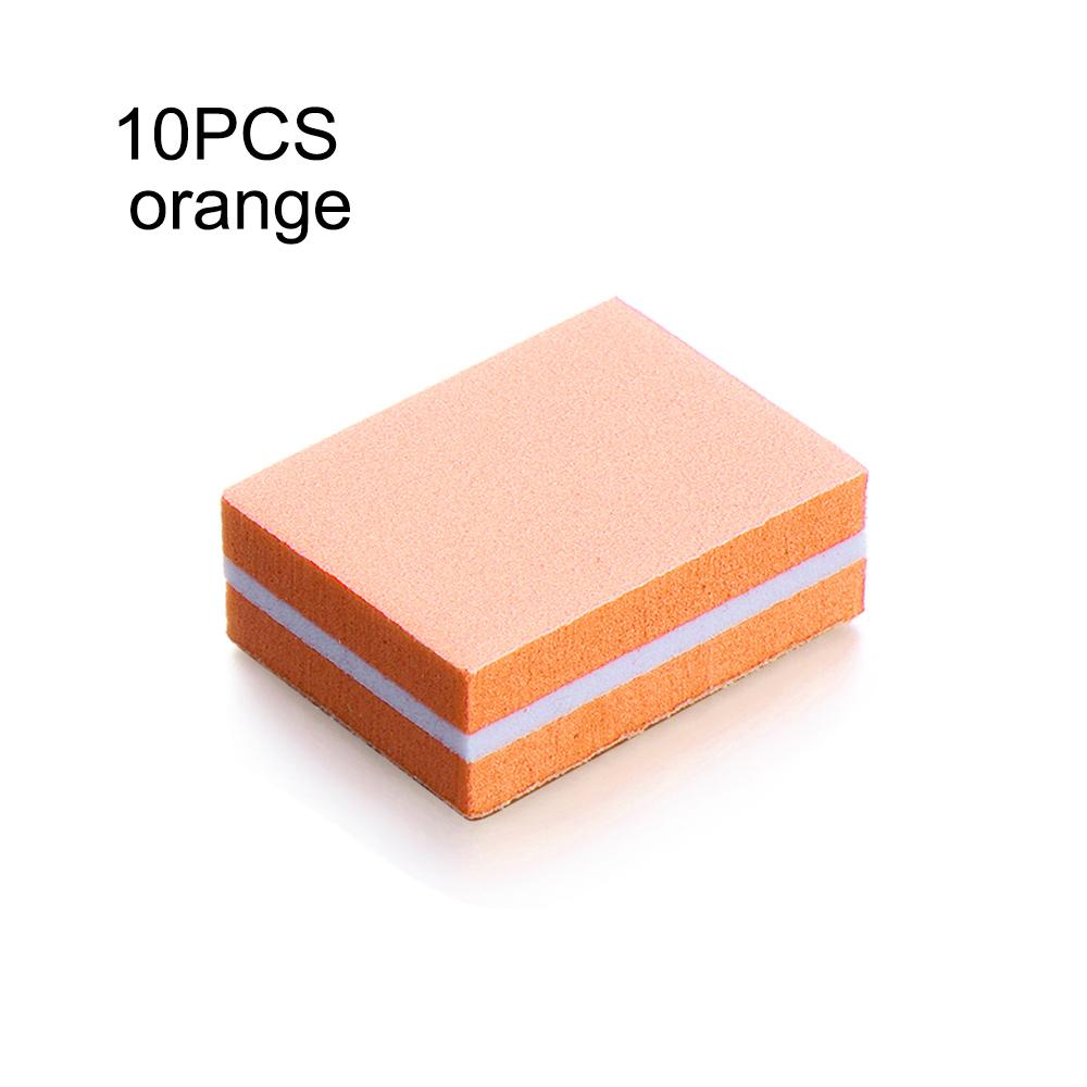 10PCS Mini Nail Files Polishing Blocks Colorful Double-sided Sponge Nail Polish Sanding Buffer Strips Nail Care Manicure Tools