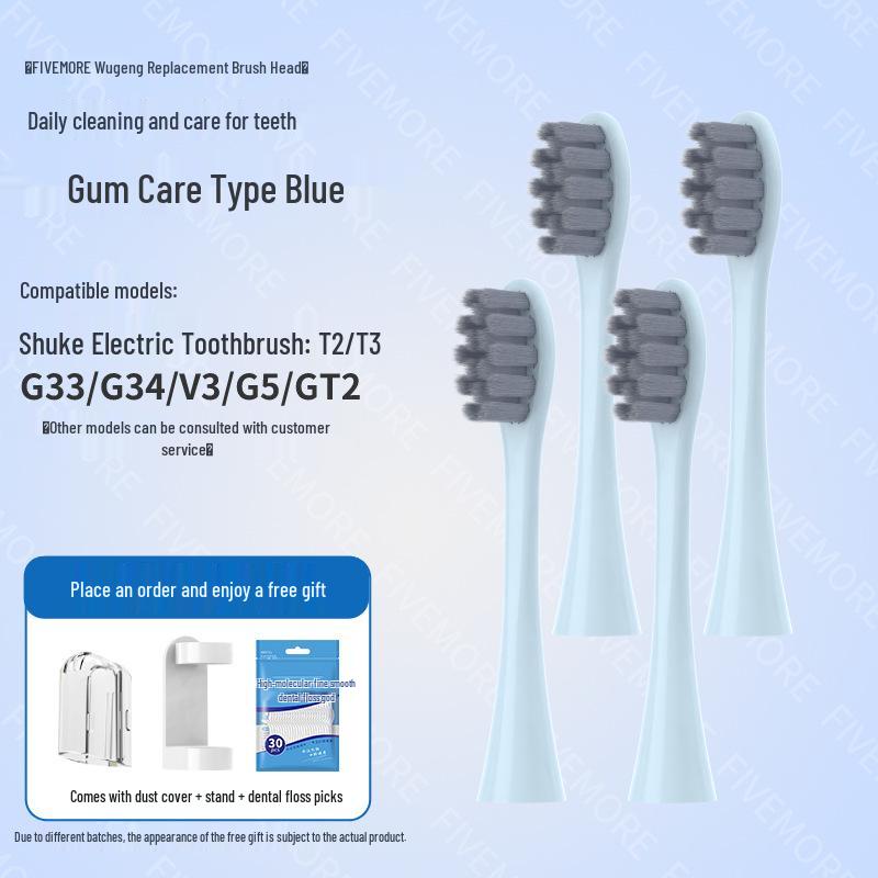 Sakypro Electric Toothbrush Replacement Brush Heads for T2, T3, G23, G33, V3, V5, GT2 Models with Sonic Vibration.