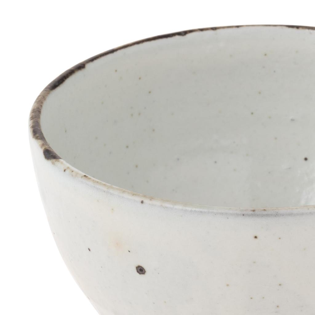 Marui Seito Shigaraki Ware Hechimon Soup Diameter Powdered Iron Bowl, 11cm, Scattering, White, MR-3-4213
