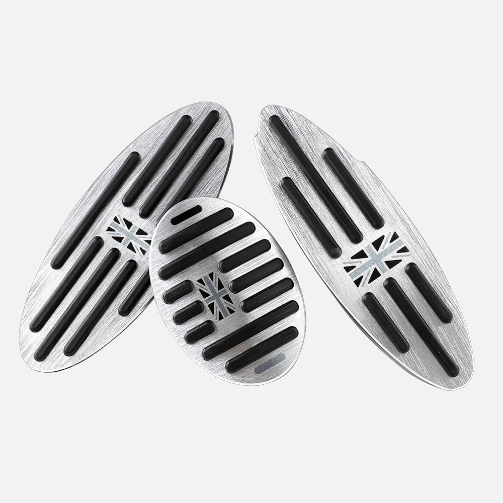 MAZERO BMW MINI Pedal Covers Dedicated Pedal Covers for Mini Cooper Crossover Clubman Interior Custom Parts Aluminum Pedals Fits R61 No Tools Required