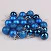 24 Pcs/Set Decorative Xmas Bauble Delicate Balls Decorations Xmas Tree Pendants