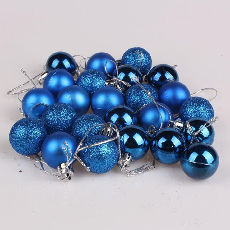 24 Pcs/Set Decorative Xmas Bauble Delicate Balls Decorations Xmas Tree Pendants