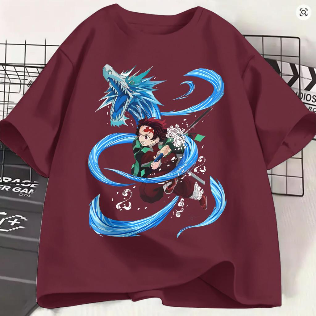 Casual Tshirt Summer Kamado Tanjiro Hipster Tshirts Demon Slayered Cotton Tee Shirt For Unisex Awesome Pattern Short Sleeve Tees
