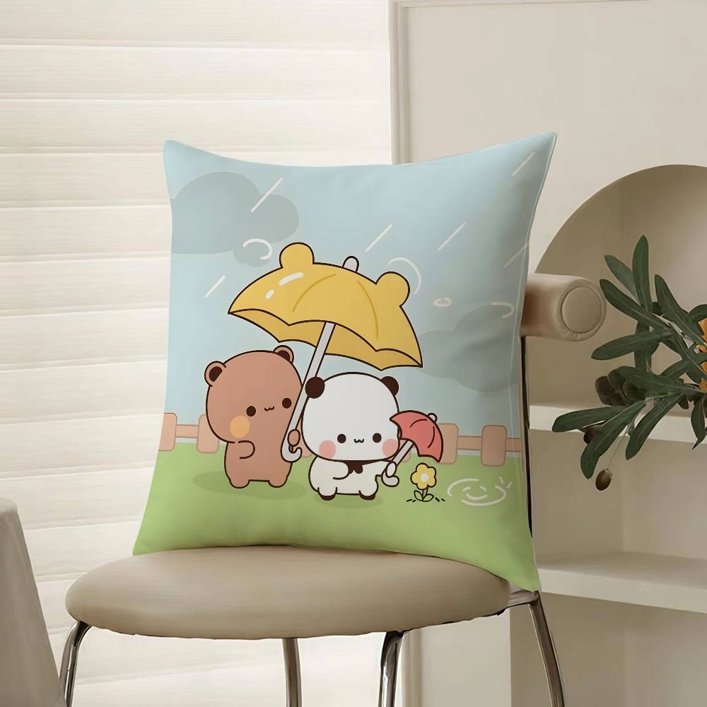 Cute Cartoon Characters Bubu & Dudu Pillow Case Comfort Sofa Bed Silky Elegant Invisible Zipper Decorative Cushion Cover