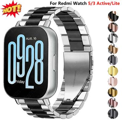 NOVÝ 22mm Náramok pre Redmi Watch 5 Active/Lite Kovový remienok pre Xiaomi Redmi Watch 3 Active/Lite Náramok Remienok z nehrdzavejúcej ocele