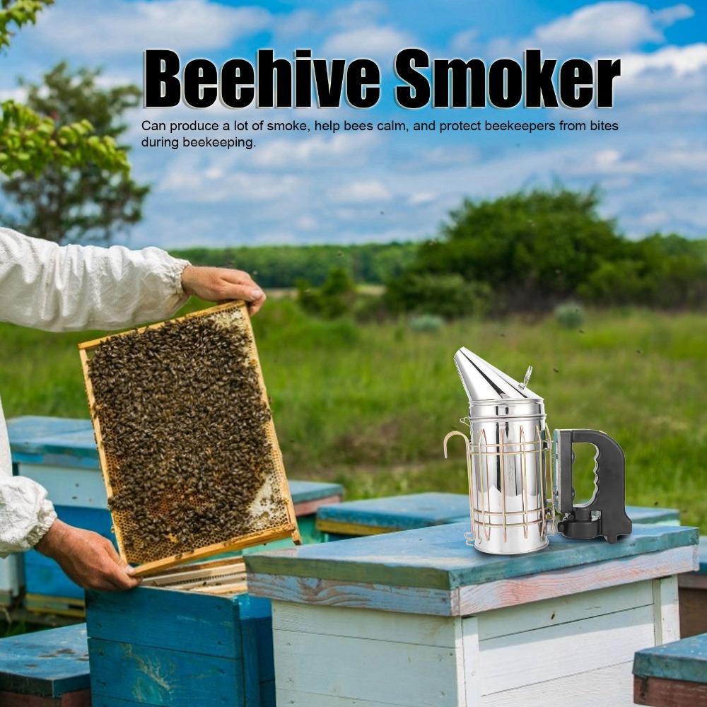 2 Pcs Set Detachable Electric Beehive Smoker Beehive Smoking Tool  Apiculture Supplies