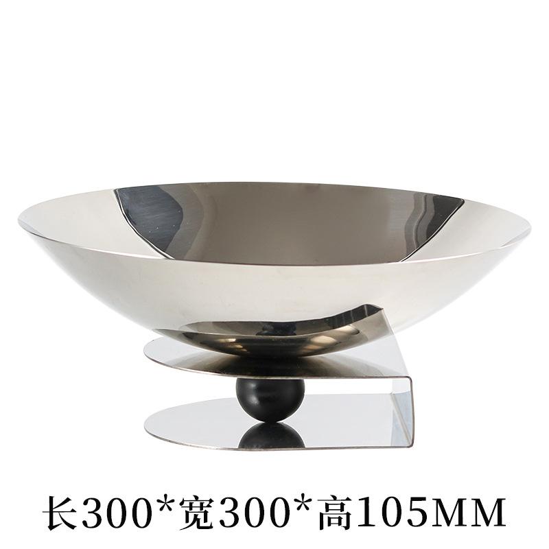 Luxury Metal Semi-circular Vertical Fruit Tray, Stainless Steel High Footed Snack Storage Tray, Dining Table Decoration Ornament