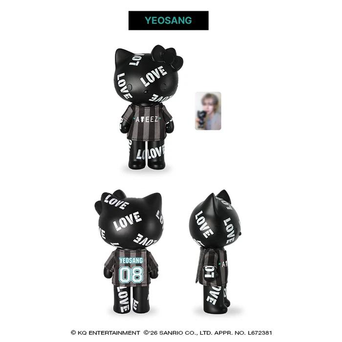 ATEEZ X HELLO KITTY Black Series / Love Figure T-shirt Photo Cards Set / Pre-Order