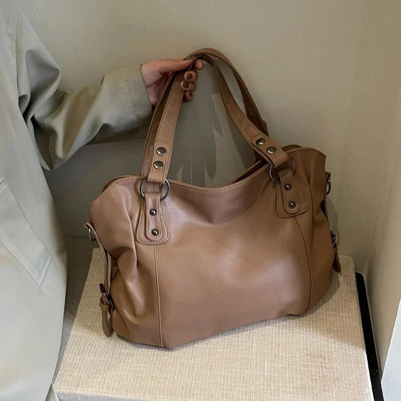 Soft Interior Compartment Shoulder Bags 2026 High Quality Contrasting Colors Bags for Women Fashion Zipper Pu Women's Handbags