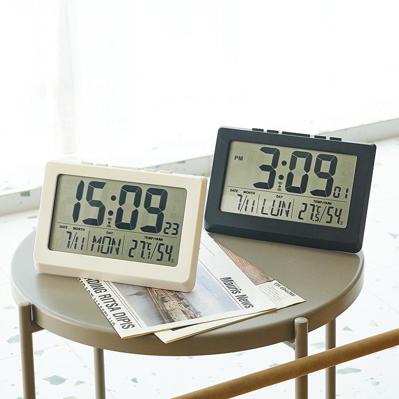 Simple Large Screen Modern and Fashionable Electronic Wall Clock Bedroom Alarm Clock Bedside Clock Can Be Hung or Stand Up Electronic Clock
