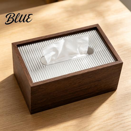 Bathroom Tissue Case Wooden Box Cover Rectangular Paper Towel Dispenser Decorative Napkin Storage Dining Room Holder Organizer for Office Desk Home