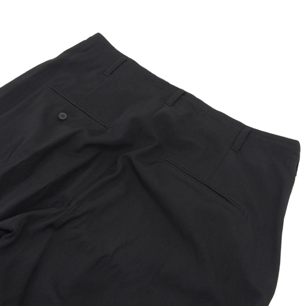 Yohji Yamamoto POUR HOMME Wool gabardine pants with lace-up front hem, black, size 2, HC-P39-100, 19AW Bottoms 2 blackUsed
