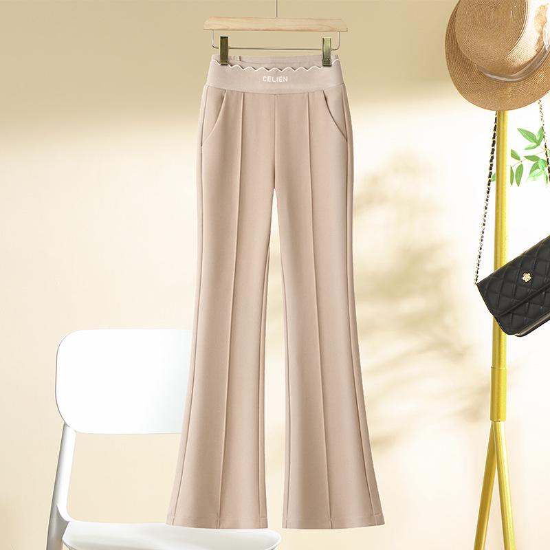 

2024 Women s High-Waisted Slimming Micro-Flared Pants for Autumn/Winter - Petite and Thickened Suit Style 30 [125-135 lbs]