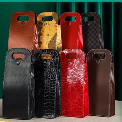 Wine Bottle Boxes Wine Bags Red Wines Bag Leather Box Bottle Packaging Bag Wedding Party Decor Gift Wine Accessories