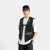 Li-Ning CF Outdoor Solid Color Zip V-Neck Multi-Pocket Water-Resistant Sleeveless Vest Men Vests Black AMDV035-1